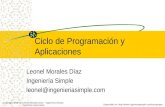 Ciclo de Programación y Aplicaciones Leonel Morales Díaz Ingeniería Simple leonel@ingenieriasimple.com Disponible en: .