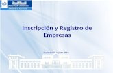 Inscripción y Registro de Empresas Guatemala, agosto 2012.