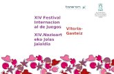 XIV Festival Internacional de Juegos XIV.Nazioarteko Jolas Jaialdia Vitoria-Gasteiz.