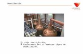 Destilación Destilación. En esta presentación: Explorarás los diferentes tipos de destilación.