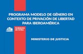 PROGRAMA MODELO DE GÉNERO EN CONTEXTO DE PRIVACIÓN DE LIBERTAD PARA IBEROAMÉRICA MINISTERIO DE JUSTICIA.