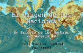 El Origen de las Naciones Un Estudio de los Nombres de Génesis 10 Presentación: Daniel Valcárcel.