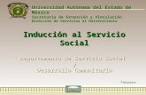 Universidad Autónoma del Estado de México Secretaría de Extensión y Vinculación Dirección de Servicios al Universitario Inducción al Servicio Social Departamento.