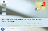 Evaluación de Satisfacción en Puntos de Atención Medición 2010 y comparativo con Medición 2006 Medellín, 26 de Marzo de 2010.