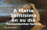 A María Santísima en su día Pensamientos Santos A María Santísima en su día Pensamientos Santos.