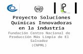 Proyecto Soluciones Químicas Innovadoras en la industria Fundación Centro Nacional de Producción Más Limpia de El Salvador (CNPML)
