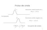 Pulso de onda v x,t f(x vt) Movimiento sentido positivo de x v x,t f(x vt) Movimiento sentido negativo de x Ecuación de ondas Sin disipación 1.