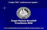 Ángel Ramos Brusiloff Presidente IIDM  Codigo PBIP. Implicaciones legales.