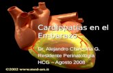 Cardiopatías en el Embarazo Dr. Alejandro Chinchilla G. Residente Perinatología HCG – Agosto 2008.