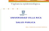 Vigilancia epidemiológica. UNIVERSIDAD VILLA RICA SALUD PUBLICA DRA. CAROLINA ALEMAN ORTEGA.