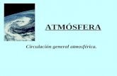 ATMÓSFERA Circulación general atmosférica.. Circulación general del aire en una Tierra supuestamente homogénea e inmóvil. Circulación atmosférica real: