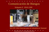 Comunicación de Riesgos 29 CFR 1910 Normas para la Industria en General Subparte Z 1910.1200.