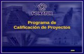 2009 Programa de Calificación de Proyectos Programa de Calificación de Proyectos.