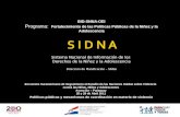 Sistema Nacional de Información de los Derechos de la Niñez y la Adolescencia Dirección de Planificación – SNNA BID-SNNA-OEI Programa: Fortalecimiento.