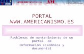 PORTAL  Problemas de mantenimiento de un portal de Información académica y documental.