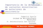 Importancia de la detección de variantes minoritarias de mutaciones de resistencia Federico García Unidad de Microbiología Molecular H. Universitario San.