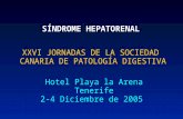 SÍNDROME HEPATORENAL XXVI JORNADAS DE LA SOCIEDAD CANARIA DE PATOLOGÍA DIGESTIVA Hotel Playa la Arena Tenerife 2-4 Diciembre de 2005.