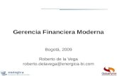enérgica Consultoría y Banca de Inversión Gerencia Financiera Moderna Bogotá, 2009 Roberto de la Vega roberto.delavega@energica-bi.com.