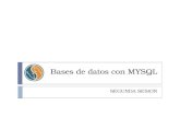 Bases de datos con MYSQL SEGUNDA SESION. IMPORTACION DE DATOS - EXCEL Realizar las siguientes tablas en excel.