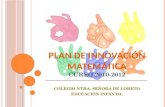 PLAN DE INNOVACIÓN MATEMÁTICA C URSO 2010-2012 COLEGIO NTRA. SEÑORA DE LORETO EDUCACIÓN INFANTIL.