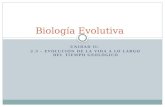 UNIDAD II: 2.3 – EVOLUCIÓN DE LA VIDA A LO LARGO DEL TIEMPO GEOLÓGICO Biología Evolutiva.
