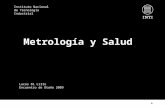 Instituto Nacional de Tecnología Industrial Metrología y Salud Lucas Di Lillo Encuentro de Otoño 2009.