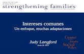Intereses comunes Un enfoque, muchas adaptaciones Judy Langford Junio de 2011.