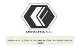CONSULFED, S.C. SISTEMA INTEGRAL DE INFORMACIÓN EDUCATIVA ESTATAL SIIEES SISTEMA INTEGRAL DE INFORMACIÓN EDUCATIVA ESTATAL SIIEES.