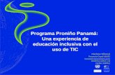 Nischma Villareal Proyecto Cepal @LIS2 Comisión Económica para América Latina y el Caribe (CEPAL ) Programa Proniño Panamá: Una experiencia de educación.