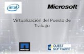 Virtualización del Puesto de Trabajo. Nuestra Agenda TemaPonentesDuración IntroducciónJuan Polo (Intel) Jesús Pintado (Microsoft) 5 Modelos de ComputaciónJuan.