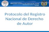 Protocolo del Registro Nacional de Derecho de Autor.