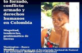 Desplazamiento forzado, conflicto armado y derechos humanos en Colombia Magnitud, tendencias, problemática de tierras Washington – Banco Mundial 3 de noviembre.