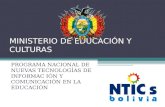 MINISTERIO DE EDUCACIÓN Y CULTURAS PROGRAMA NACIONAL DE NUEVAS TECNOLOGÍAS DE INFORMAC IÓN Y COMUNICACIÓN EN LA EDUCACIÓN.