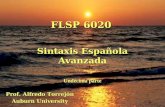 FLSP 6020 Sintaxis Española Avanzada Undécima parte Prof. Alfredo Torrejón Auburn University.