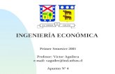 INGENIERÍA ECONÓMICA Primer Semestre 2001 Profesor: Víctor Aguilera e-mail: vaguiler@ind.utfsm.cl Apuntes Nº 4.