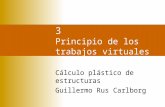 3 Principio de los trabajos virtuales Cálculo plástico de estructuras Guillermo Rus Carlborg.