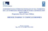 1 EXPERIENCIAS INTERNACIONALES EN EL FOMENTO DE LAS ENERGÍAS RENOVABLES PARA GENERACIÓN ELÉCTRICA Propuestas Para El Caso Chileno Flavio Comunian Ing.,