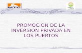 PROMOCION DE LA INVERSION PRIVADA EN LOS PUERTOS Dr. Max Carneiro Echevarría OFICINA DE PLANIFICACION Y PRESUPUESTO.