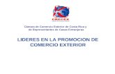 Cámara de Comercio Exterior de Costa Rica y de Representantes de Casas Extranjeras LIDERES EN LA PROMOCION DE COMERCIO EXTERIOR.