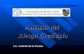 Análisis del Riesgo Crediticio Lic. Gabriel de la Fuente.