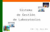 Sistema de Gestión de Laboratorios FING – IIQ - Marzo 2012.