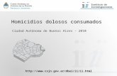 Homicidios dolosos consumados Ciudad Autónoma de Buenos Aires - 2010 .