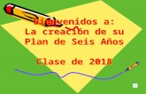 Bienvenidos a: La creación de su Plan de Seis Años Clase de 2018.