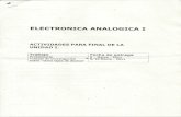 Electronica Analogica I - Problemario Unidad I