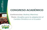 Desafíos para adaptación al Cambio Climático en Ecuador - RODNEY MARTINEZ