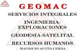 G E O M A C MAURICIO ACUÑA CERDA SERVICIOS INTEGRALES INGENIERIA- EXPLORACIONES GEODESIA-SATELITAL RECURSOS HUMANOS.