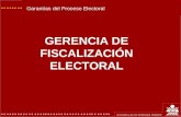GERENCIA DE FISCALIZACIÓN ELECTORAL Garantías del Proceso Electoral.