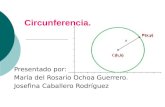 Circunferencia. Presentado por: María del Rosario Ochoa Guerrero. Josefina Caballero Rodríguez.