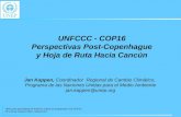 UNFCCC - COP16 Perspectivas Post-Copenhague y Hoja de Ruta Hacia Cancún Jan Kappen, Coordinador Regional de Cambio Climático, Programa de las Naciones.