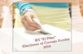 ELECCIONES AL CONSEJO ESCOLAR RENOVACIÓN TOTAL Octubre – noviembre de 2014.